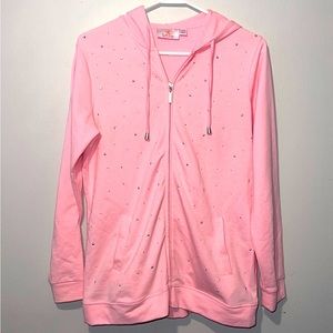 Pink Diamond Zip Hoodie